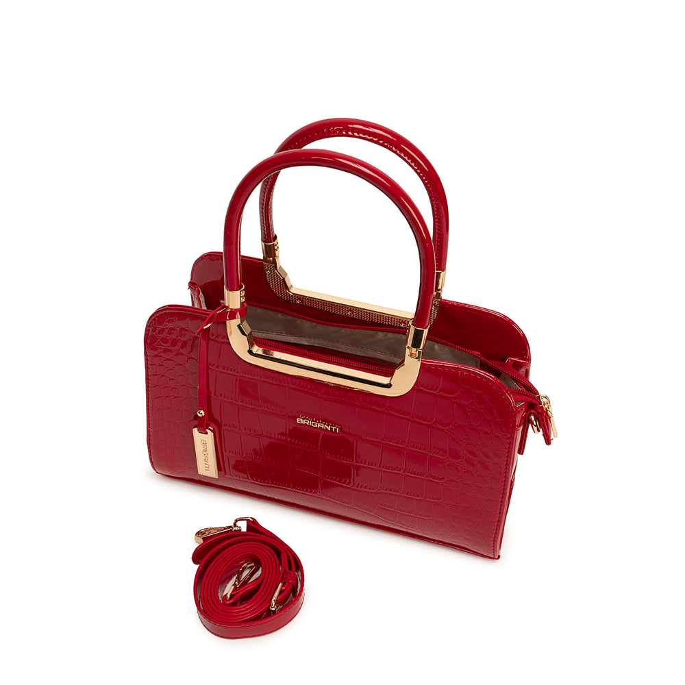 Cartera Briganti Satchel Rojo