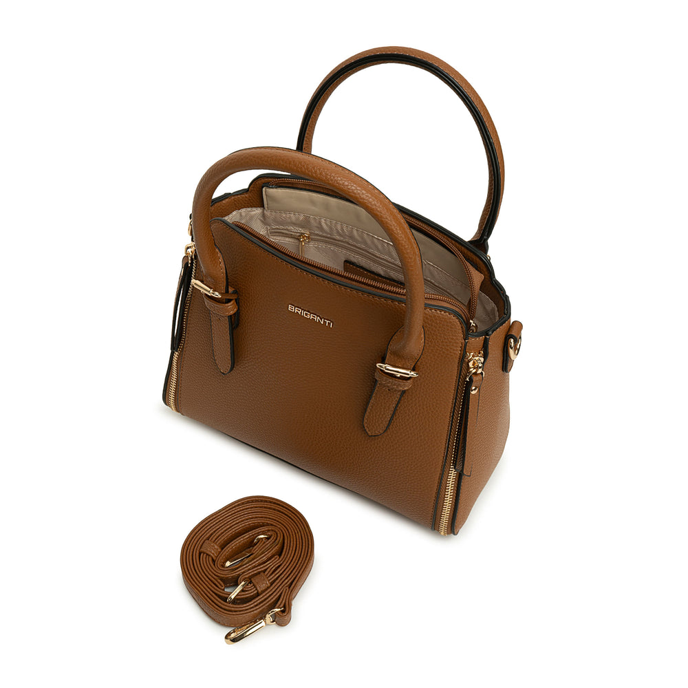 Cartera Briganti Satchel Natural