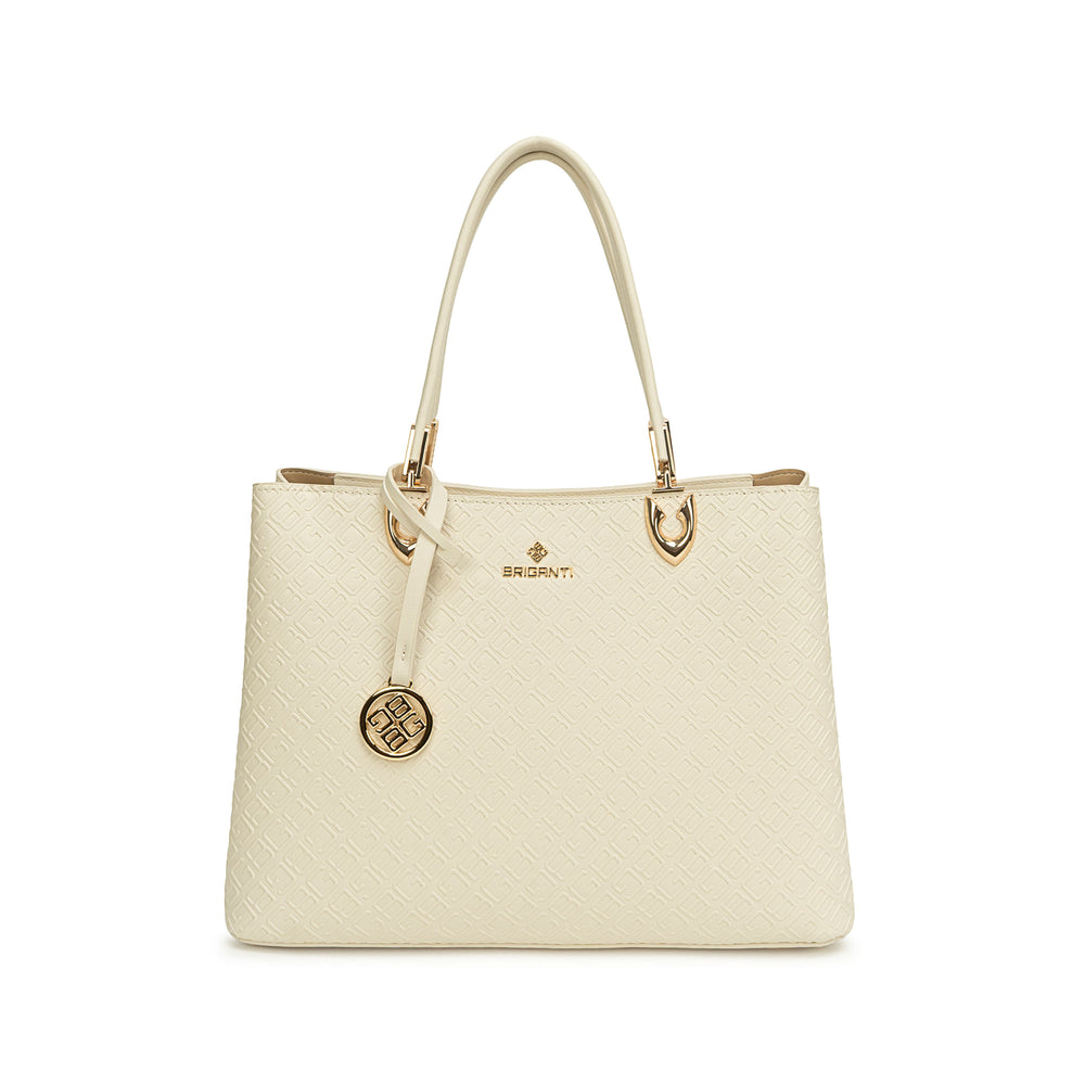 Cartera Briganti Satchel Hueso