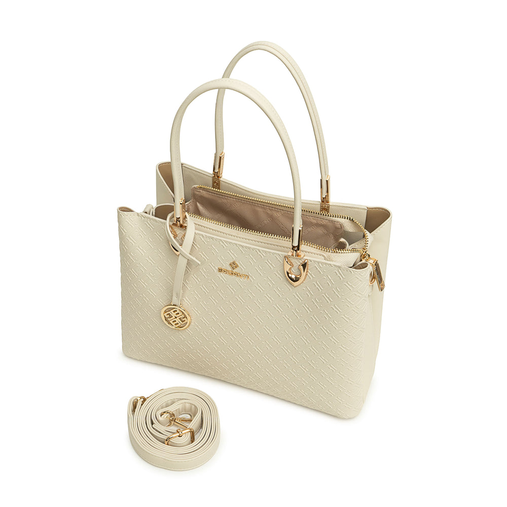 Cartera Briganti Satchel Hueso