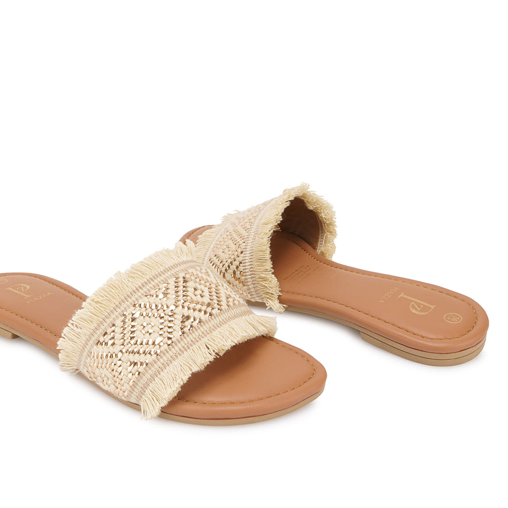Sandalia Slide Casual Beige