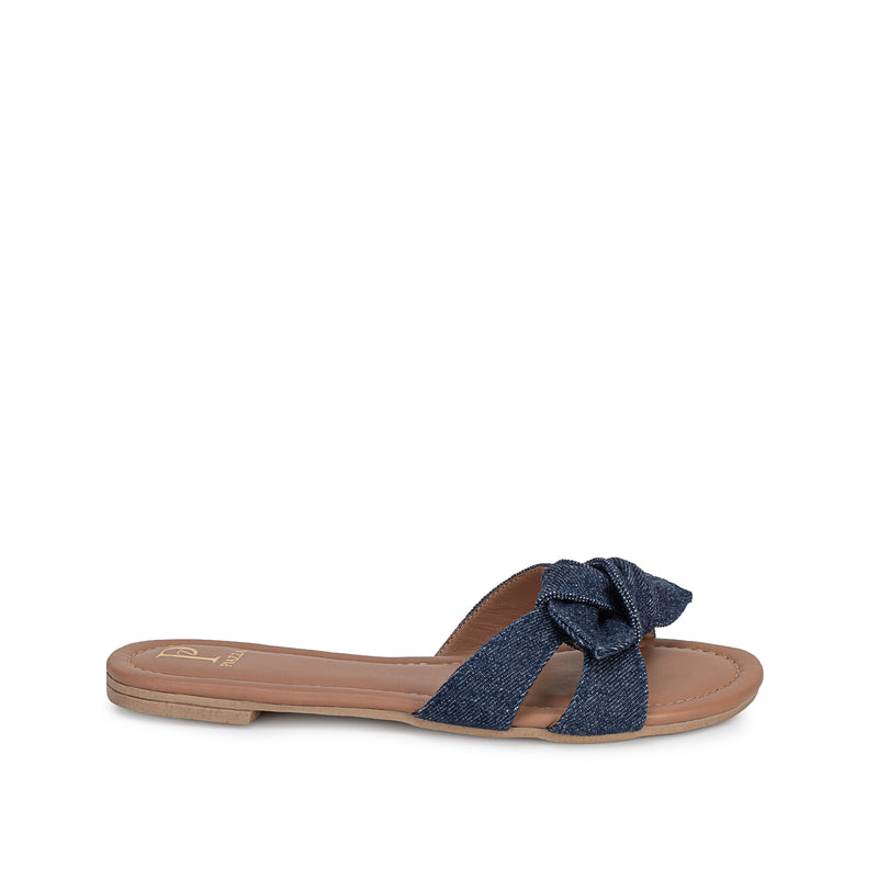Sandalia Slide Casual Azul