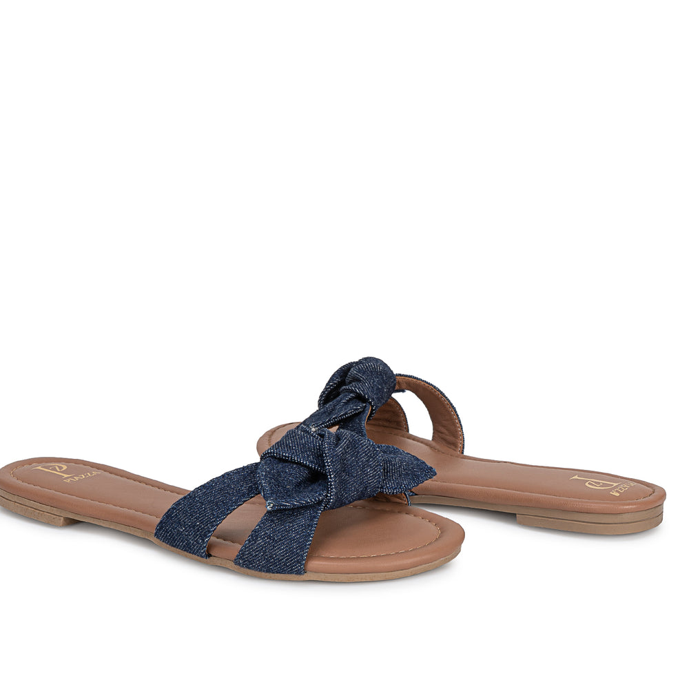 Sandalia Slide Casual Azul