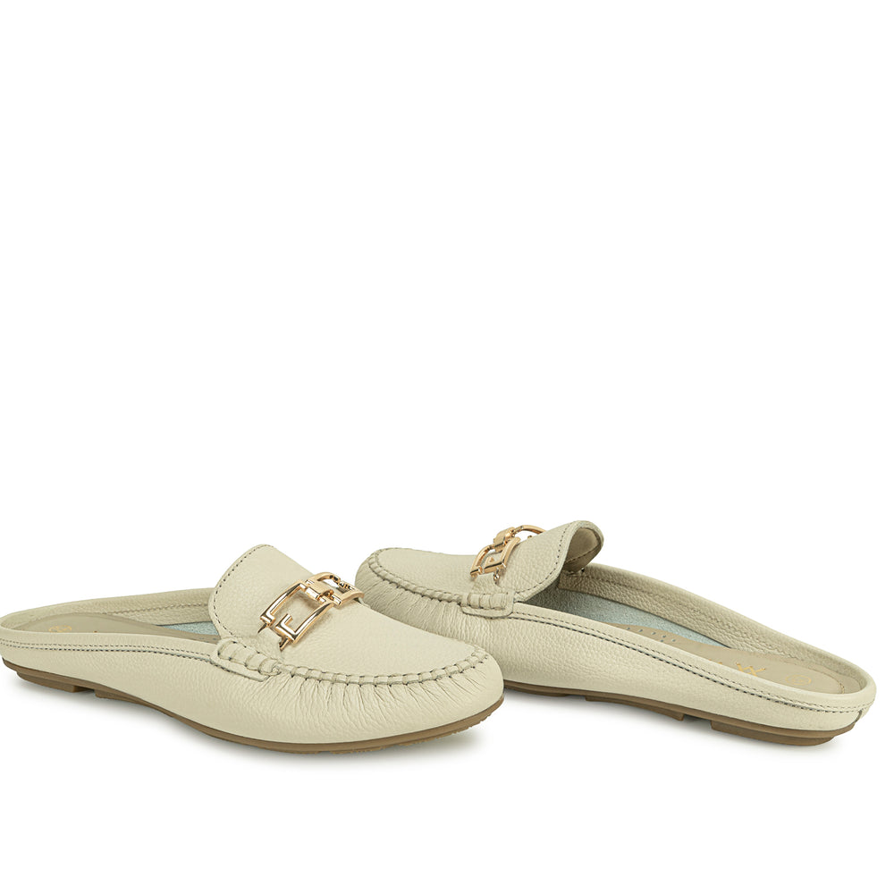 Zapato Mocasin Casual Off White