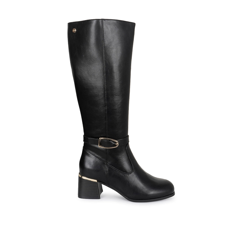 Bota Alta Jodhpur Casual Negro Adv