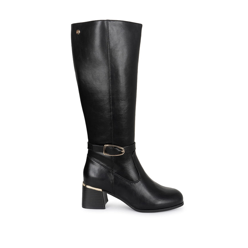 Bota Alta Jodhpur Casual Negro Adv
