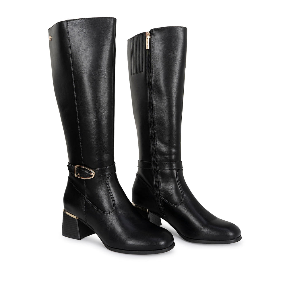 Bota Alta Jodhpur Casual Negro Adv