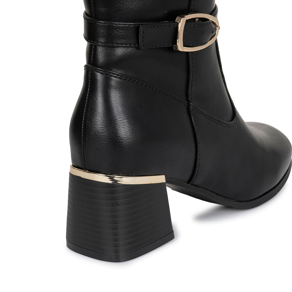 Bota Alta Jodhpur Casual Negro Adv