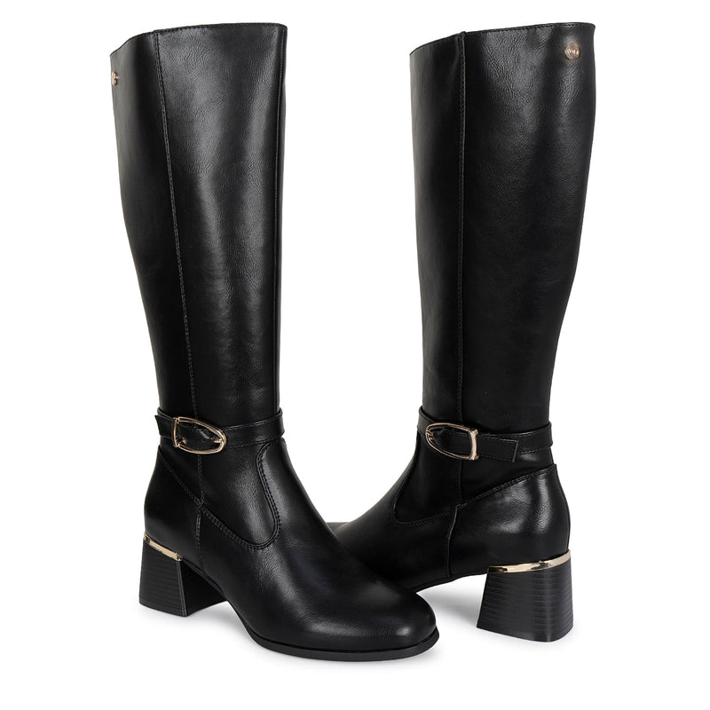 Bota Alta Jodhpur Casual Negro Adv