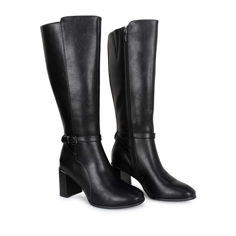 Bota Alta Jodhpur Casual Negro Adv