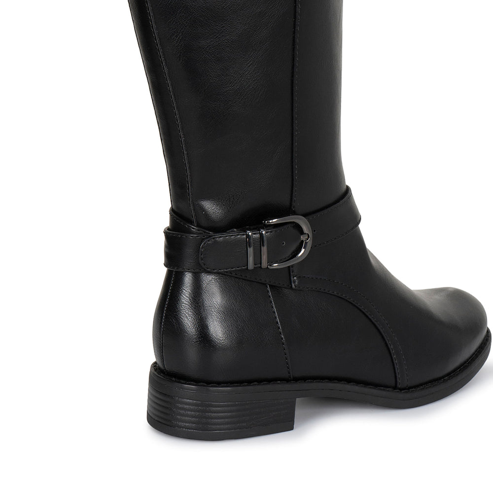 Bota Alta Jodhpur Casual Negro Adv