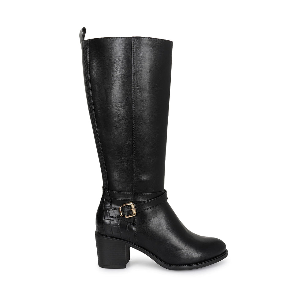 Bota Alta Jodhpur Casual Negro Adv
