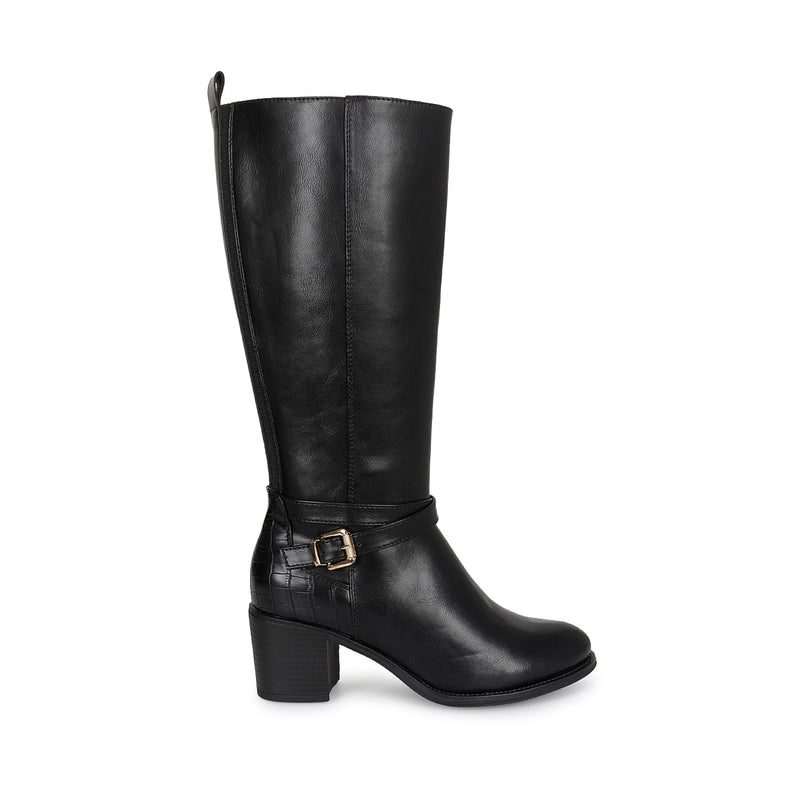 Bota Alta Jodhpur Casual Negro Adv