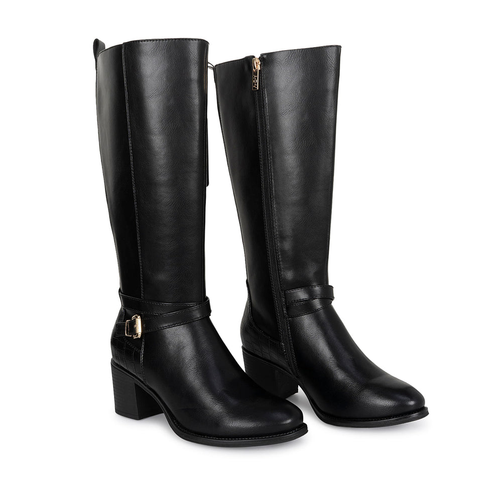 Bota Alta Jodhpur Casual Negro Adv