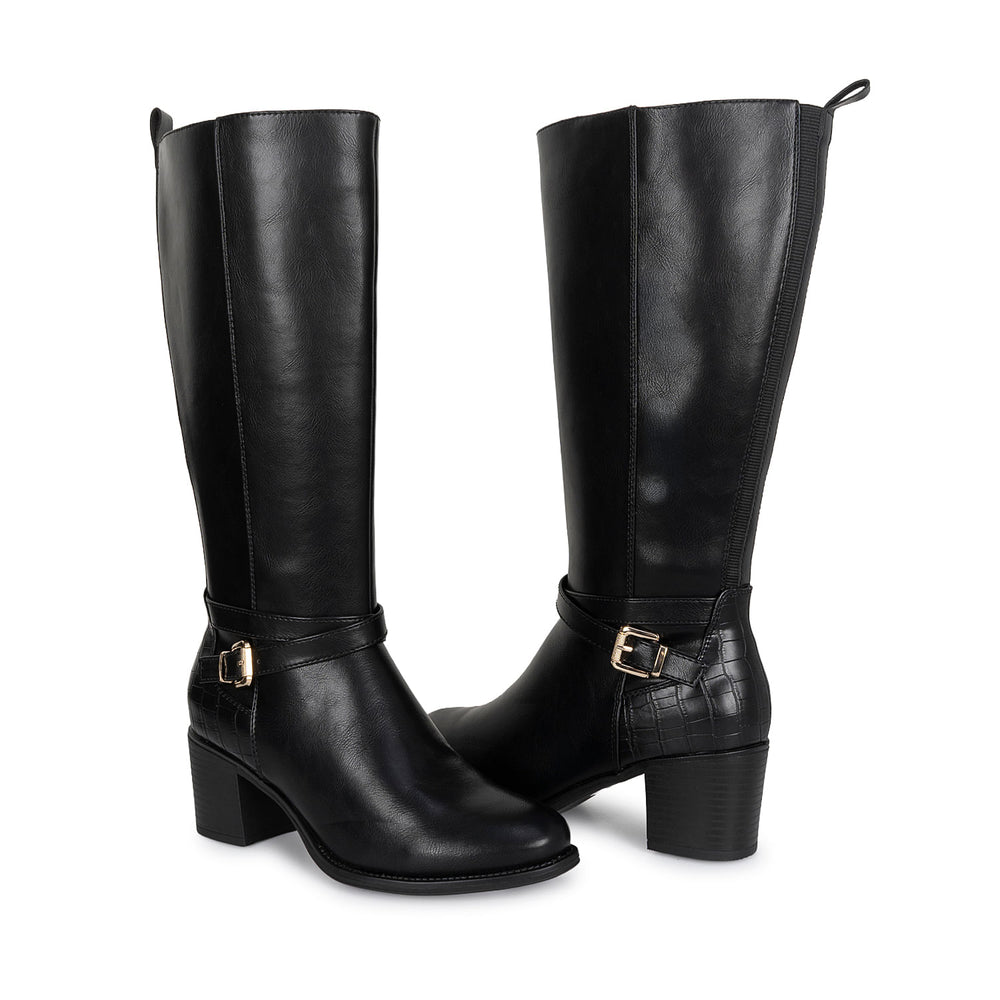Bota Alta Jodhpur Casual Negro Adv