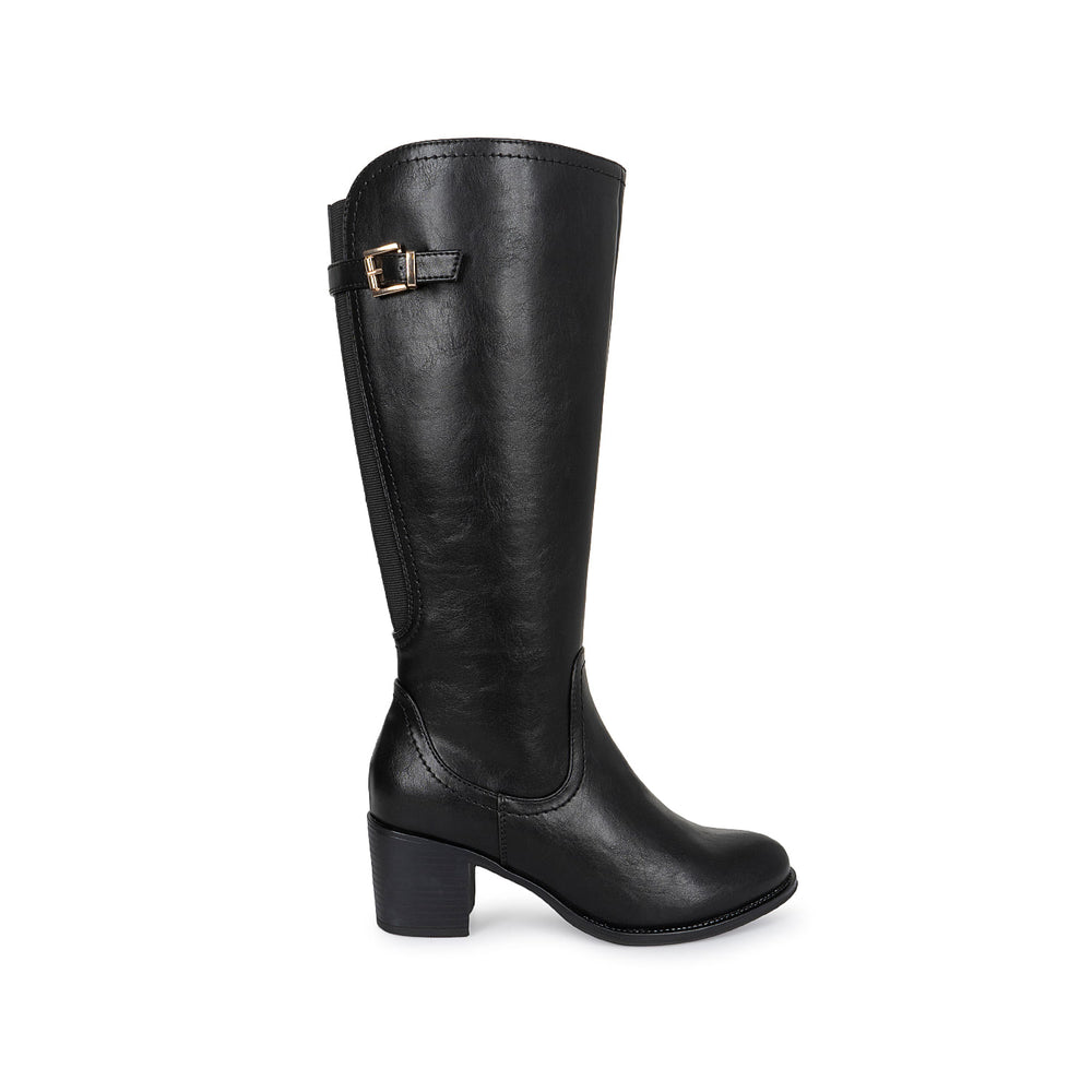 Bota Alta Jodhpur Casual Negro Adv