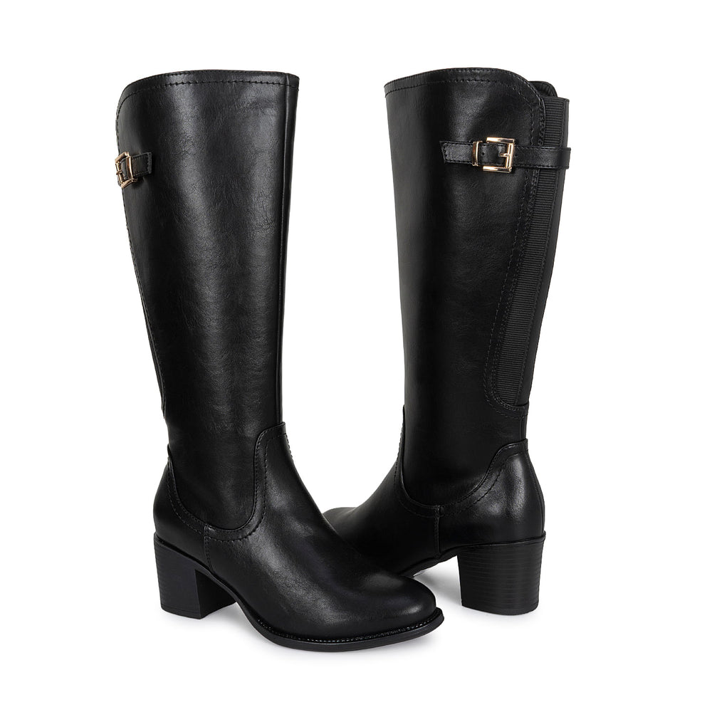 Bota Alta Jodhpur Casual Negro Adv