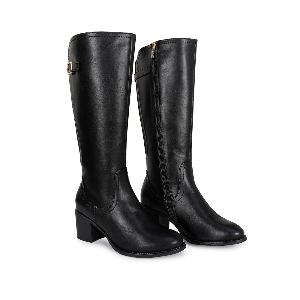 Bota Alta Jodhpur Casual Negro Adv