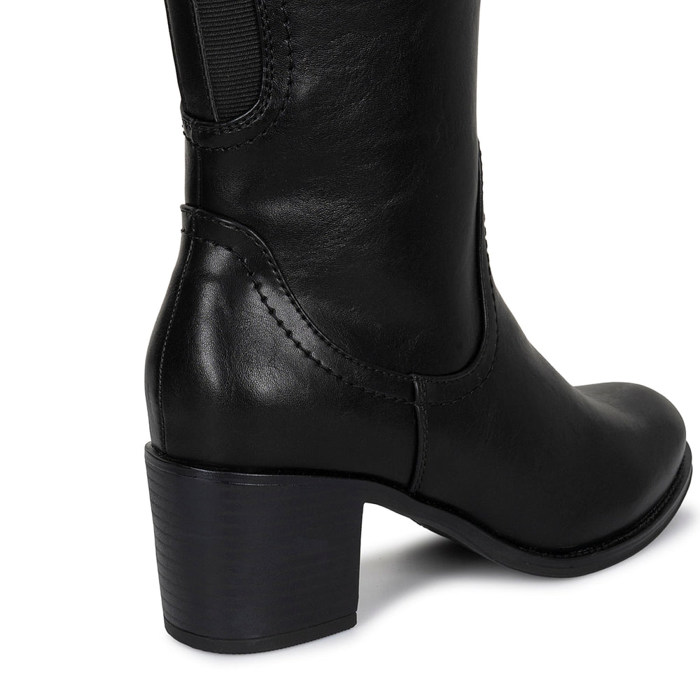 Bota Alta Jodhpur Casual Negro Adv