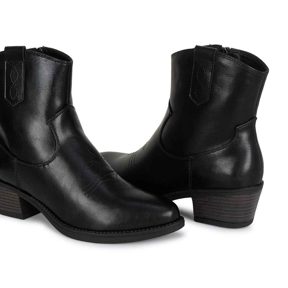 Botin Texana Casual Negro Adv