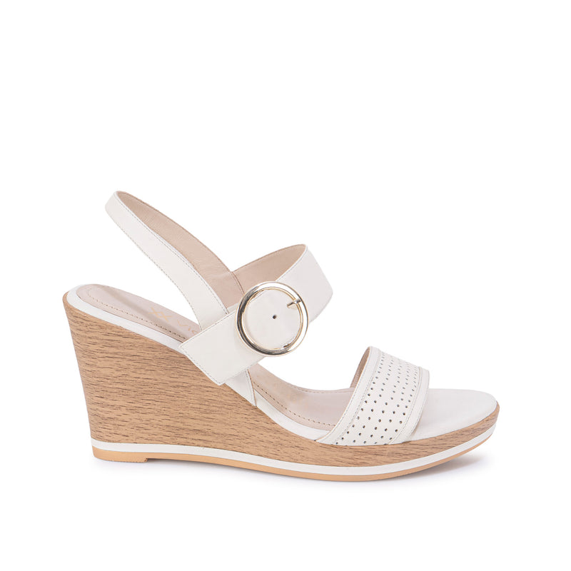 Sandalia D'Orsay Casual Hueso