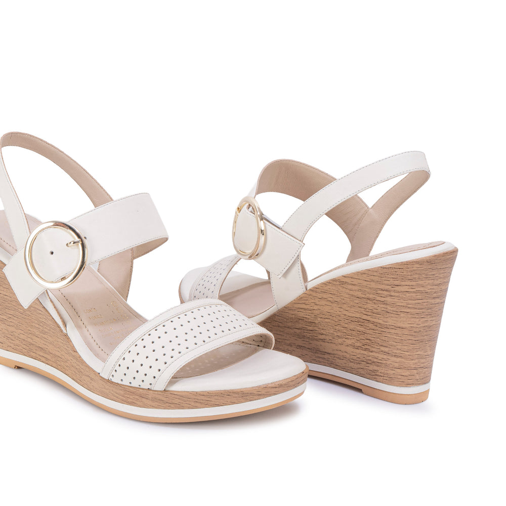 Sandalia D'Orsay Casual Hueso
