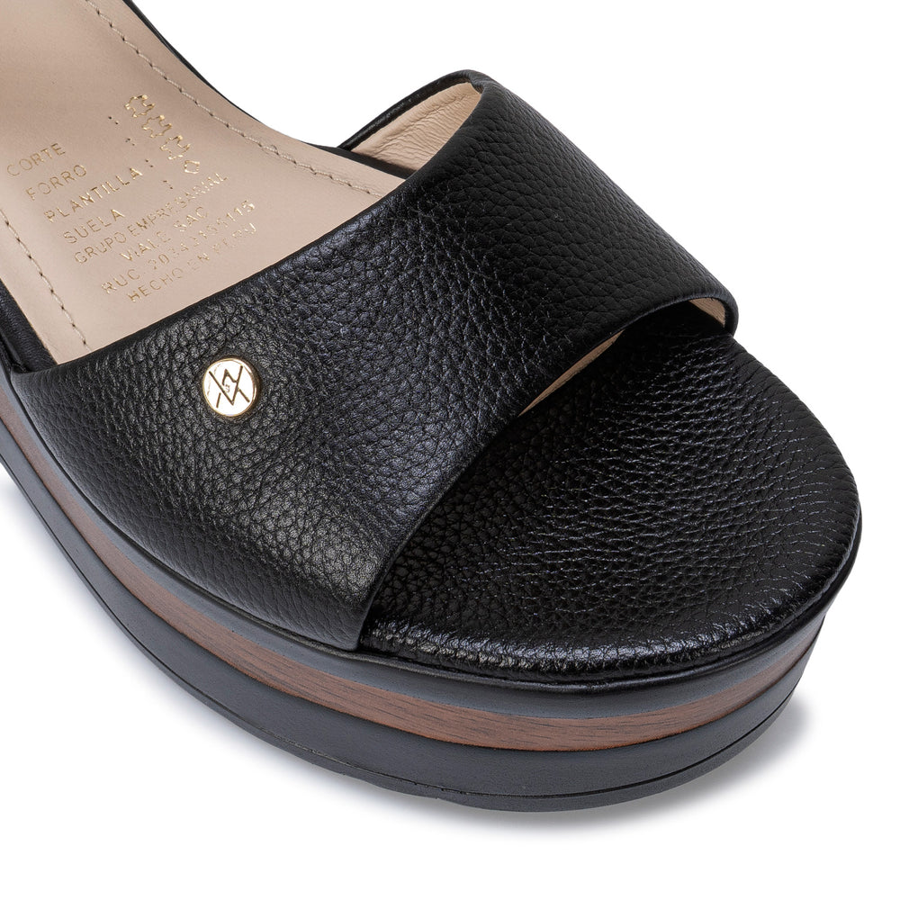 Sandalia D'Orsay Casual Negro