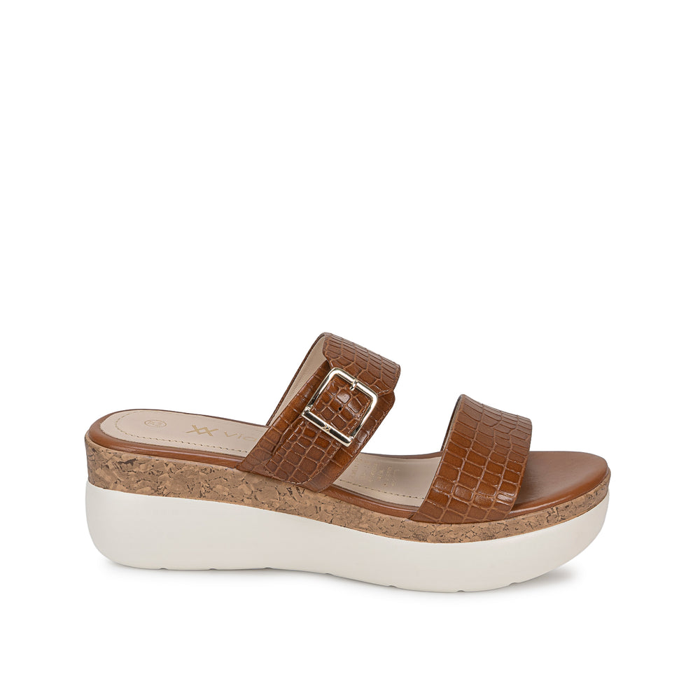 Sandalia Slide Casual Natural
