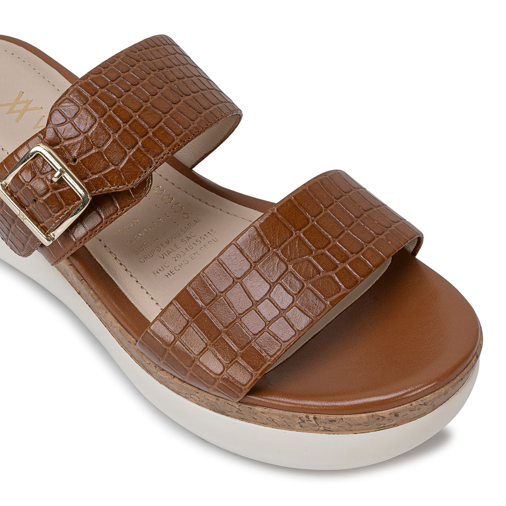 Sandalia Slide Casual Natural