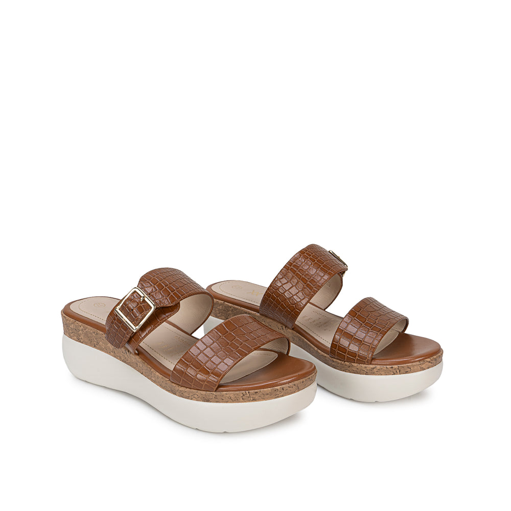 Sandalia Slide Casual Natural