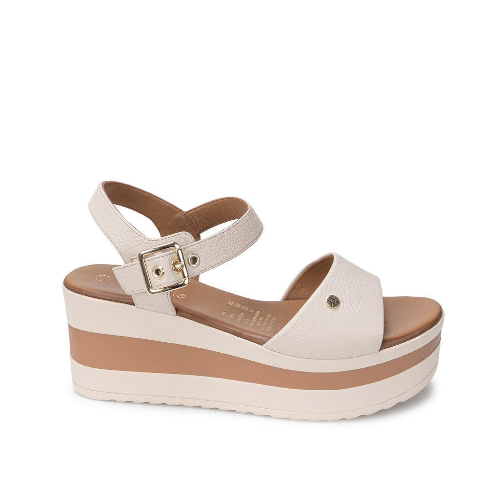 Sandalia D'Orsay Casual Vainilla