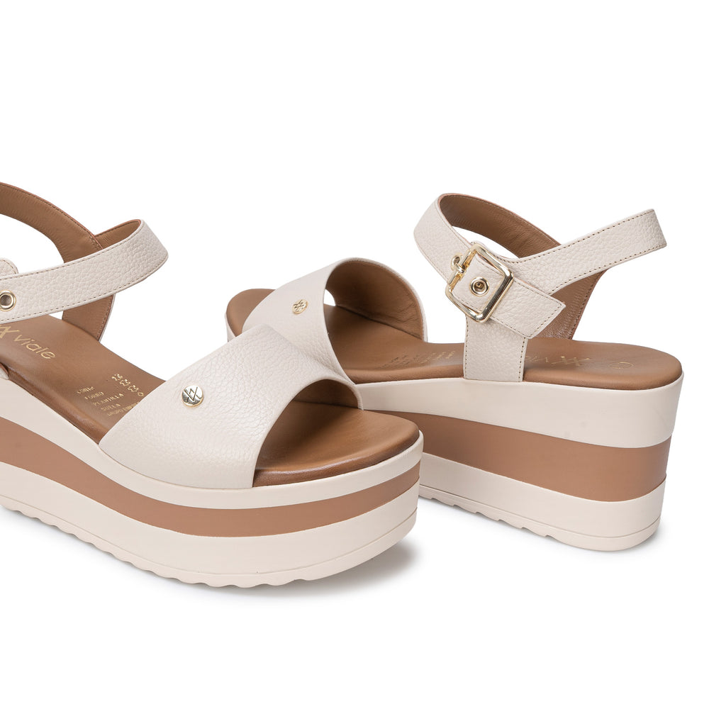 Sandalia D'Orsay Casual Vainilla