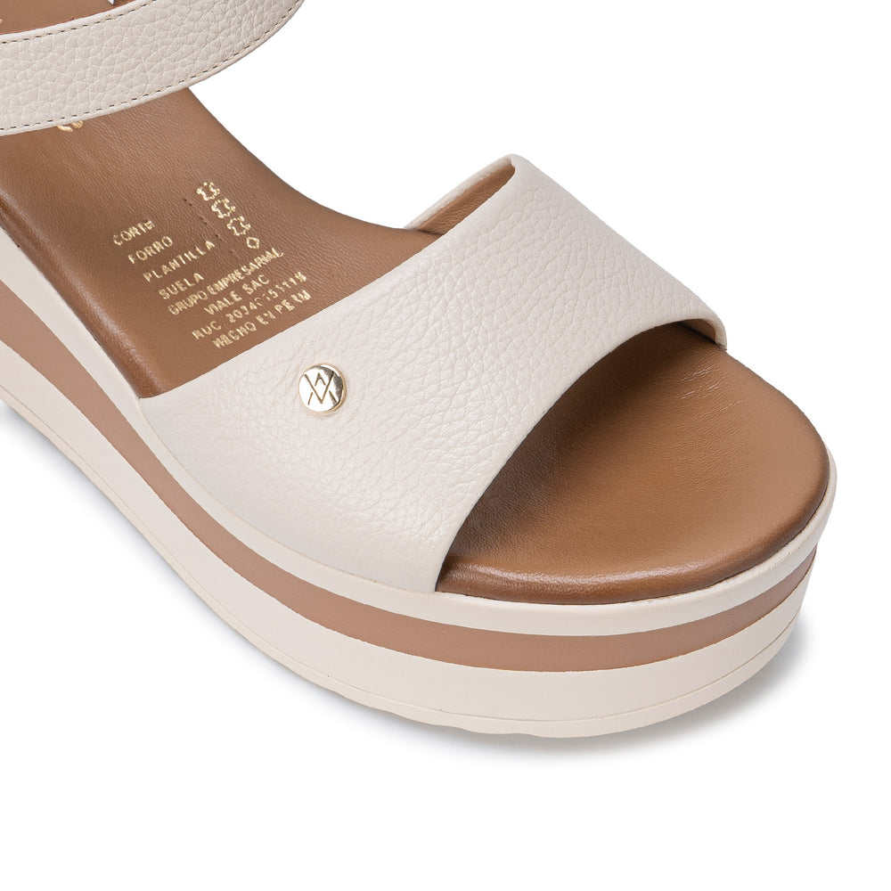 Sandalia D'Orsay Casual Vainilla