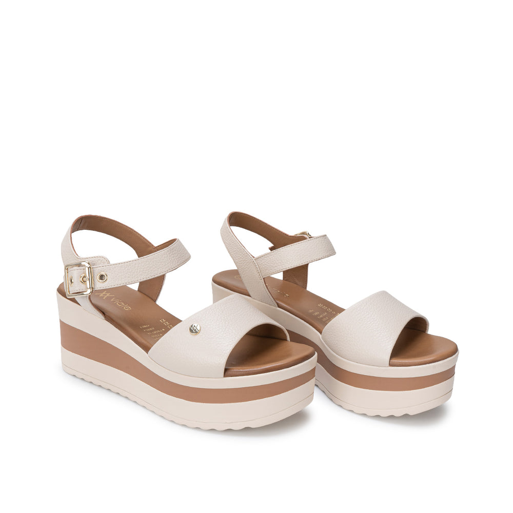 Sandalia D'Orsay Casual Vainilla