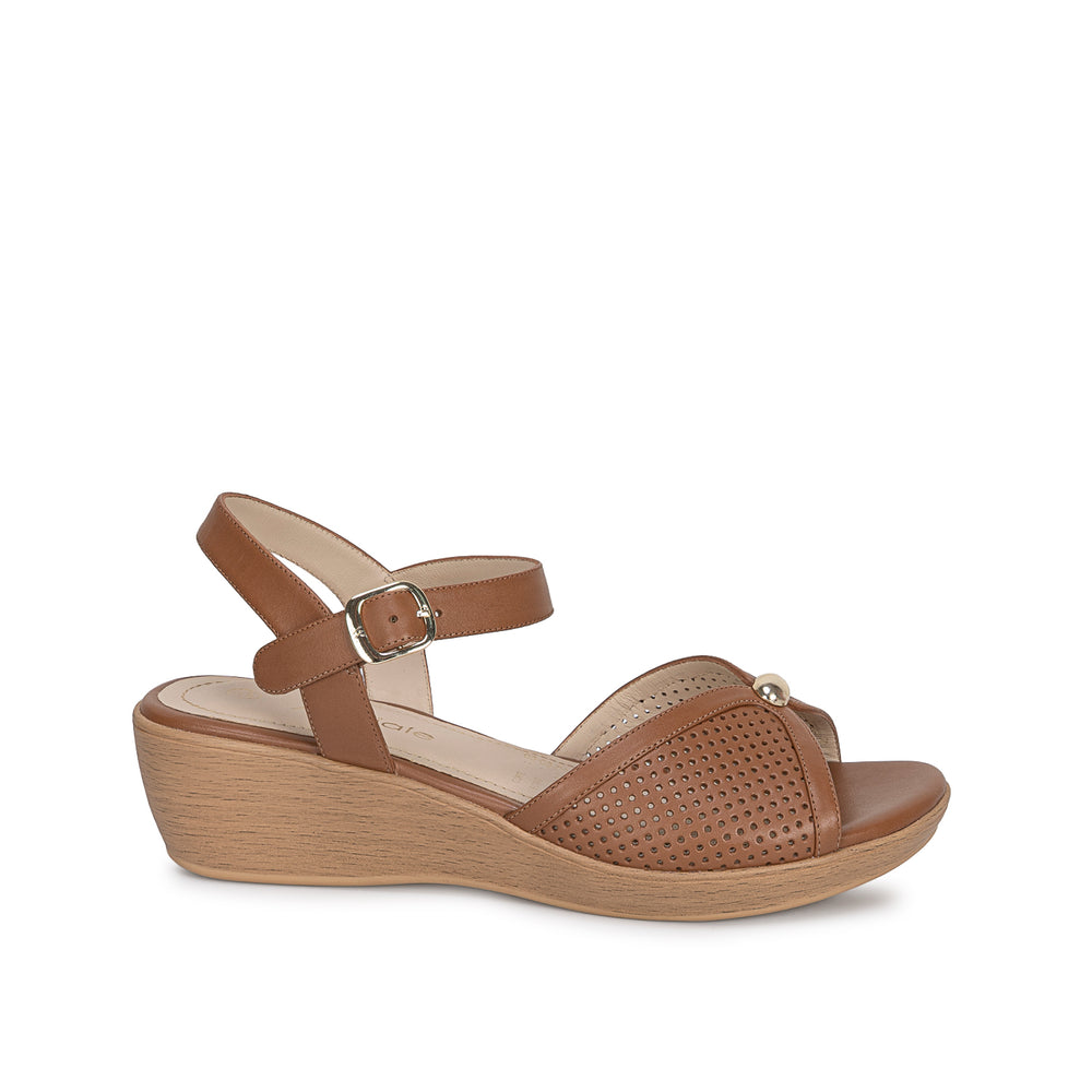 Sandalia D'Orsay Casual Caramelo