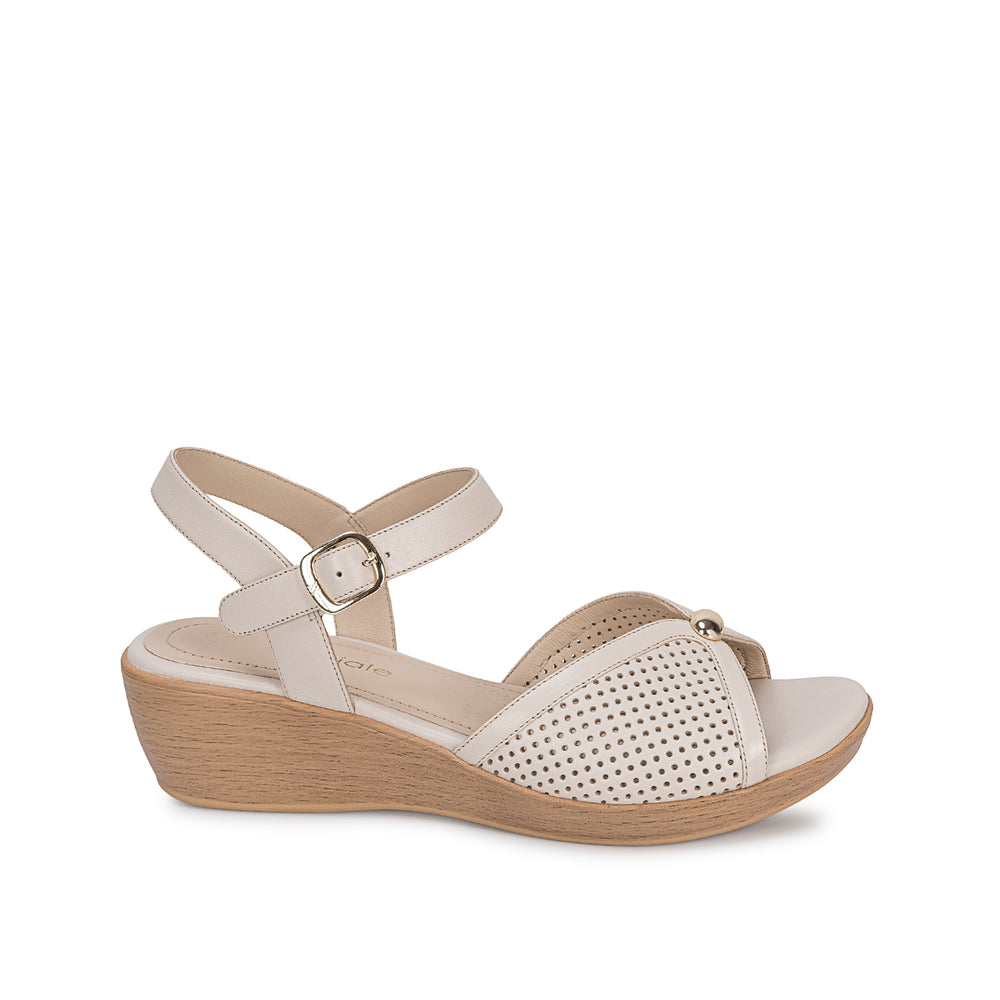 Sandalia D'Orsay Casual Vainilla