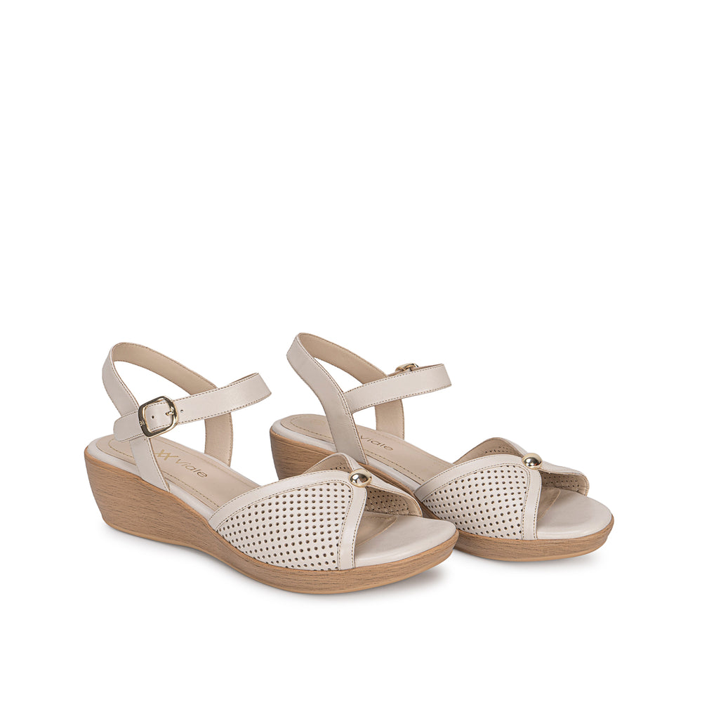 Sandalia D'Orsay Casual Vainilla