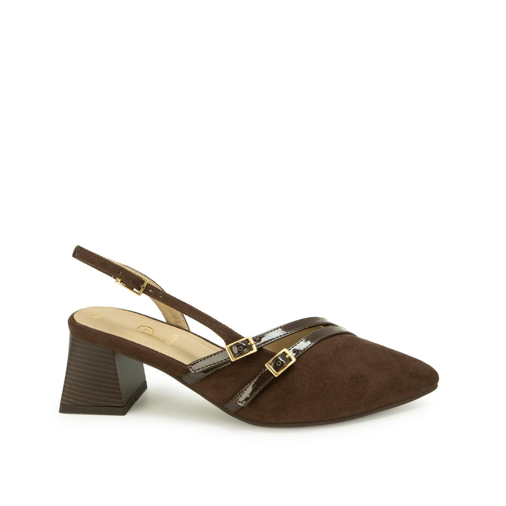 Zapato Stiletto Casual Marron
