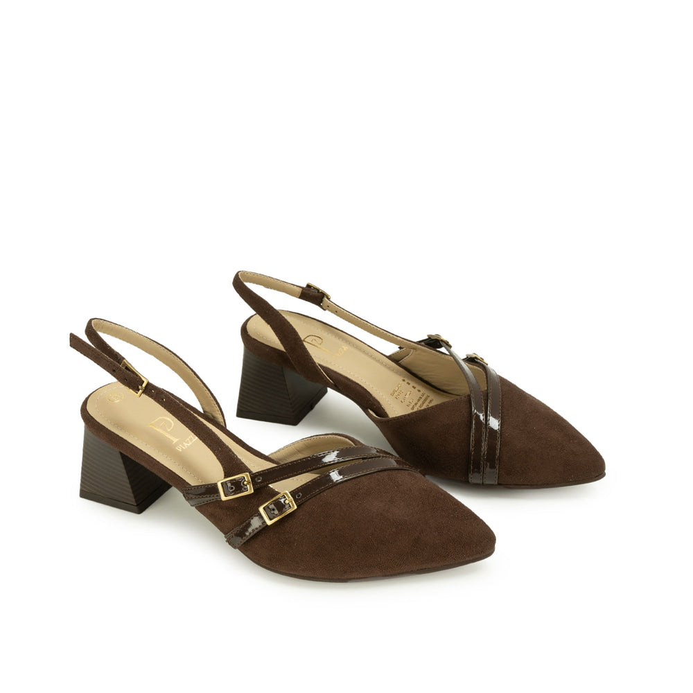 Zapato Stiletto Casual Marron