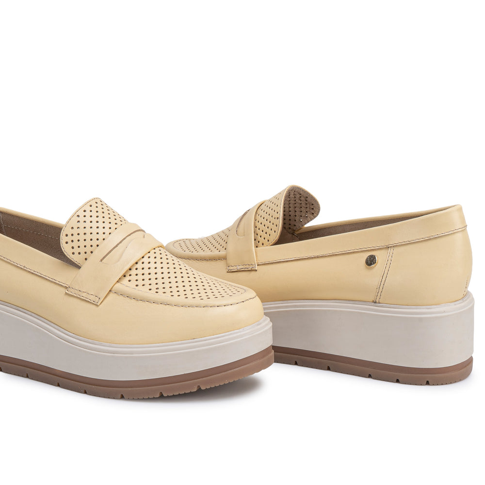 Zapato Mocasin Casual Amarillo