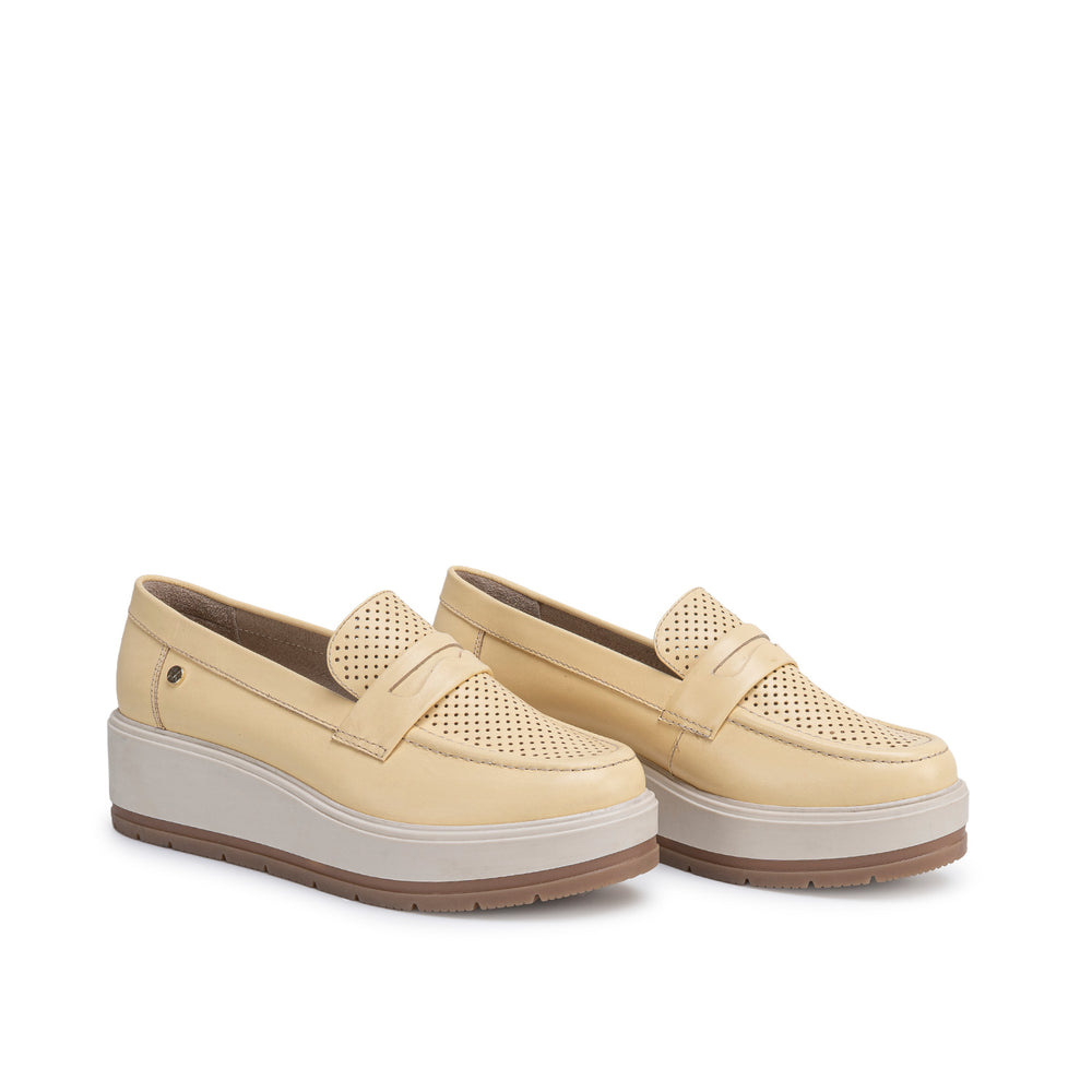 Zapato Mocasin Casual Amarillo
