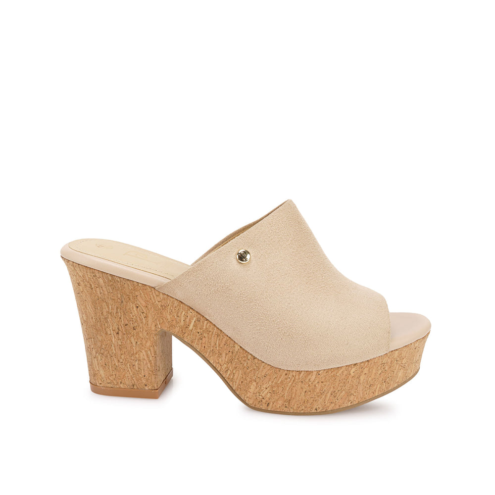Sandalia Sueco Casual Beige