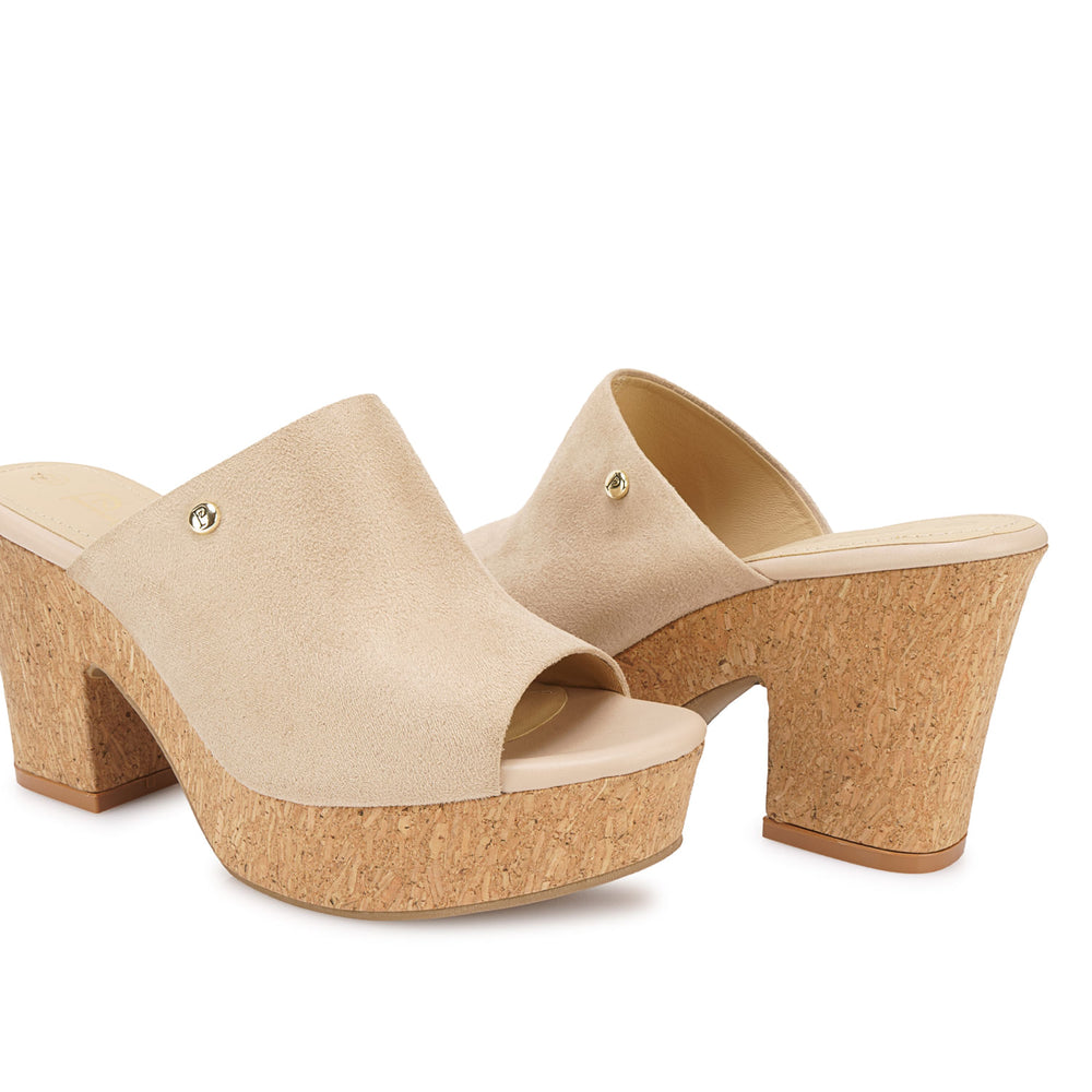 Sandalia Sueco Casual Beige