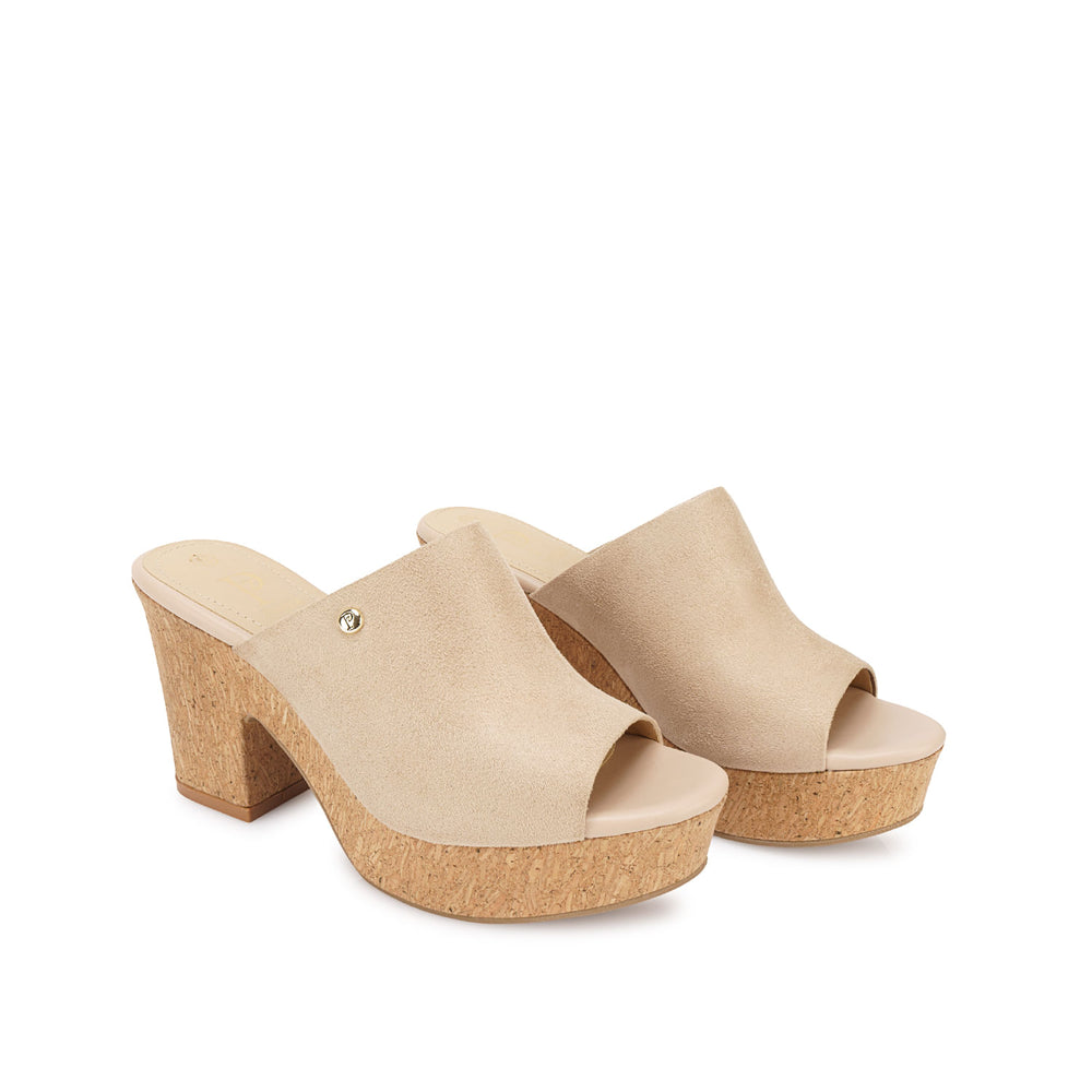 Sandalia Sueco Casual Beige