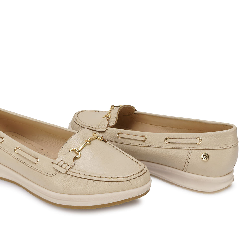 Zapato Mocasín Casual Vainilla