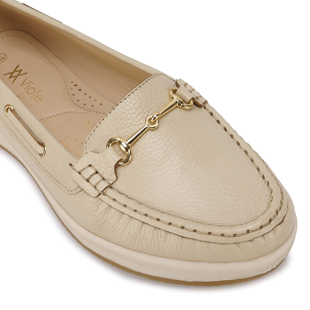 Zapato Mocasín Casual Vainilla
