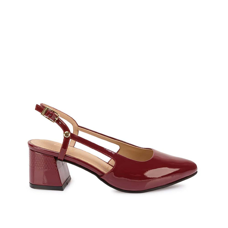 Zapato Stiletto Casual Vino