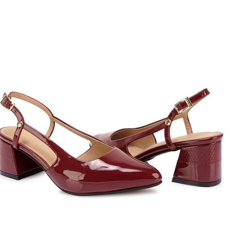 Zapato Stiletto Casual Vino
