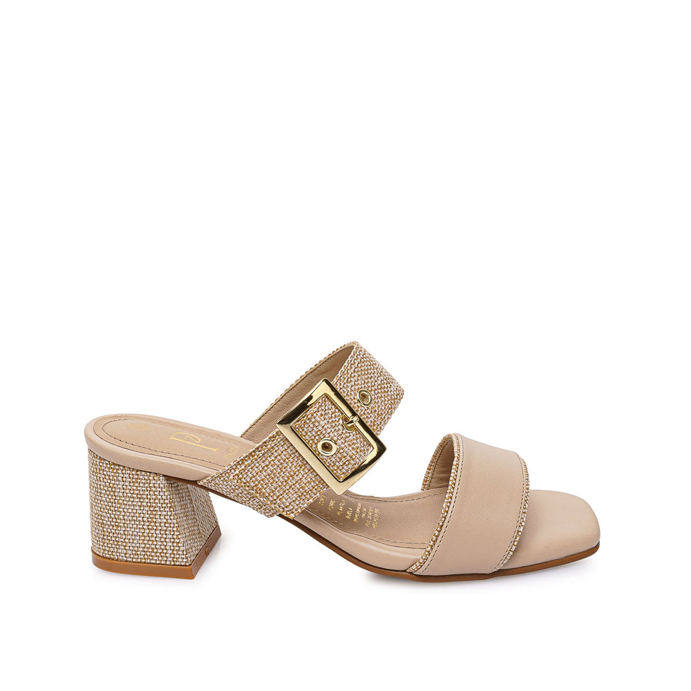 Sandalia D'Orsay Casual Beige