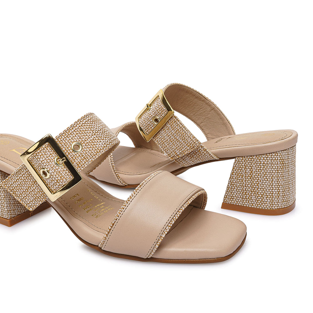 Sandalia D'Orsay Casual Beige